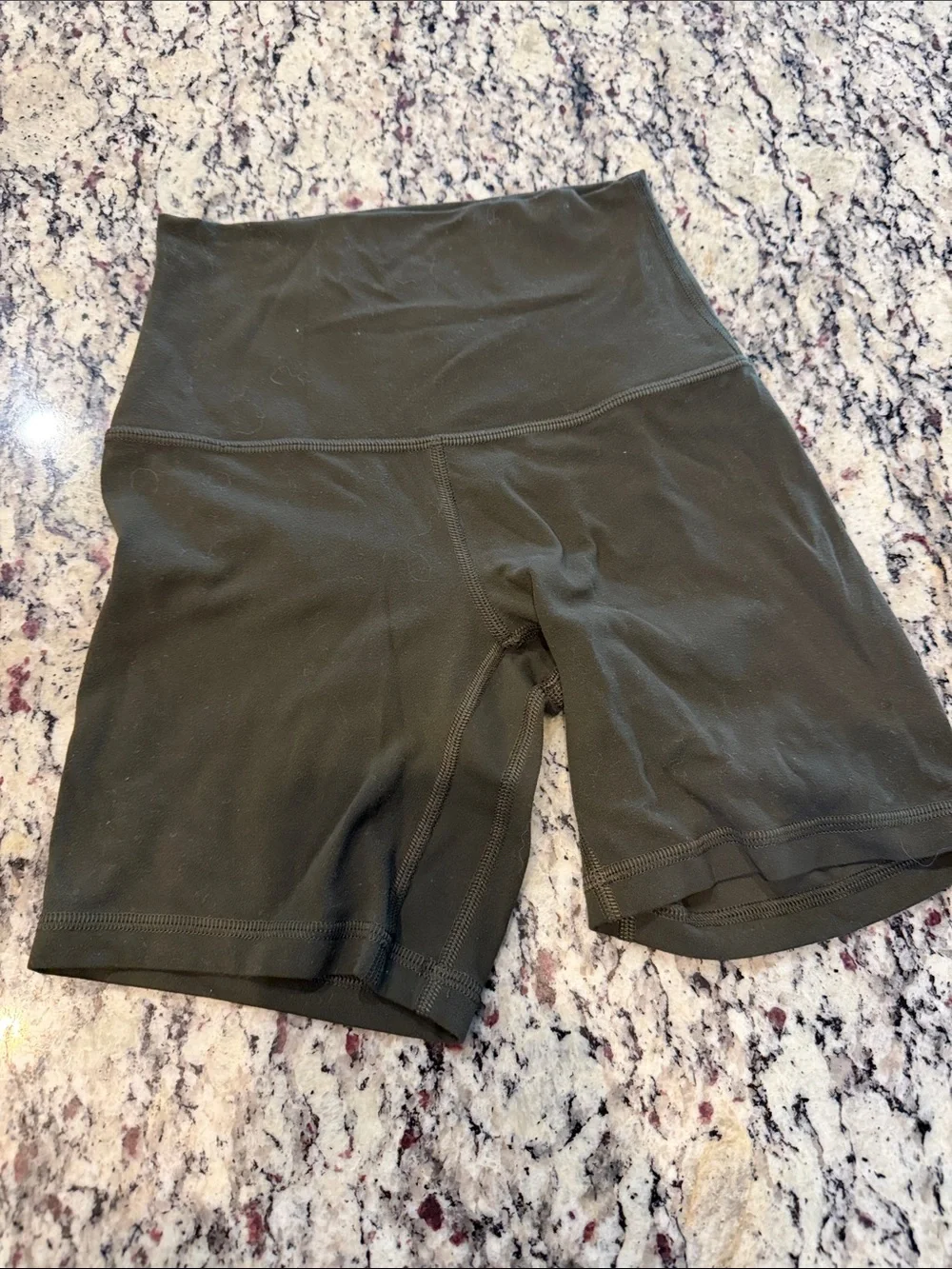lululemon athletica Olive Green High-Rise Bike Shorts